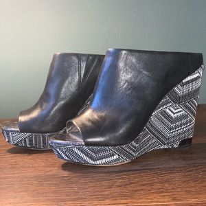 Sam Edelman peep toe wedge- WORN ONCE!